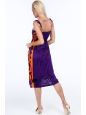 Purple dress with patterns for everyday use 0297 - Online store - Boutique